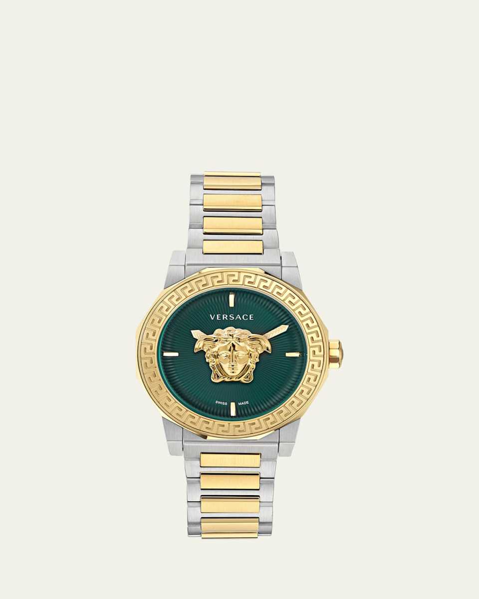 38mm Medusa Deco Watch with Bracelet Strap, Green